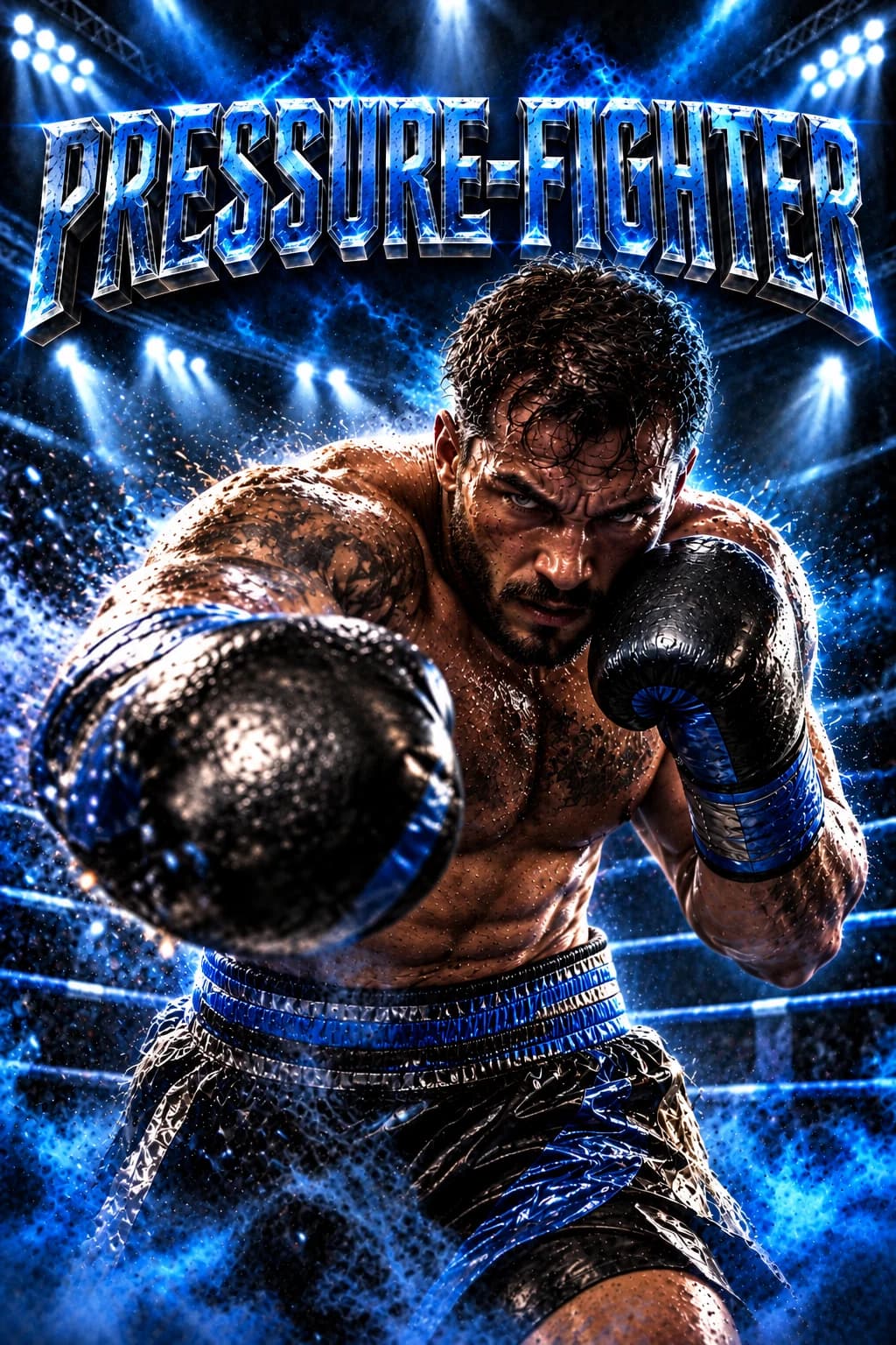 Pressure-Fighter cinematic boxing style artwork
