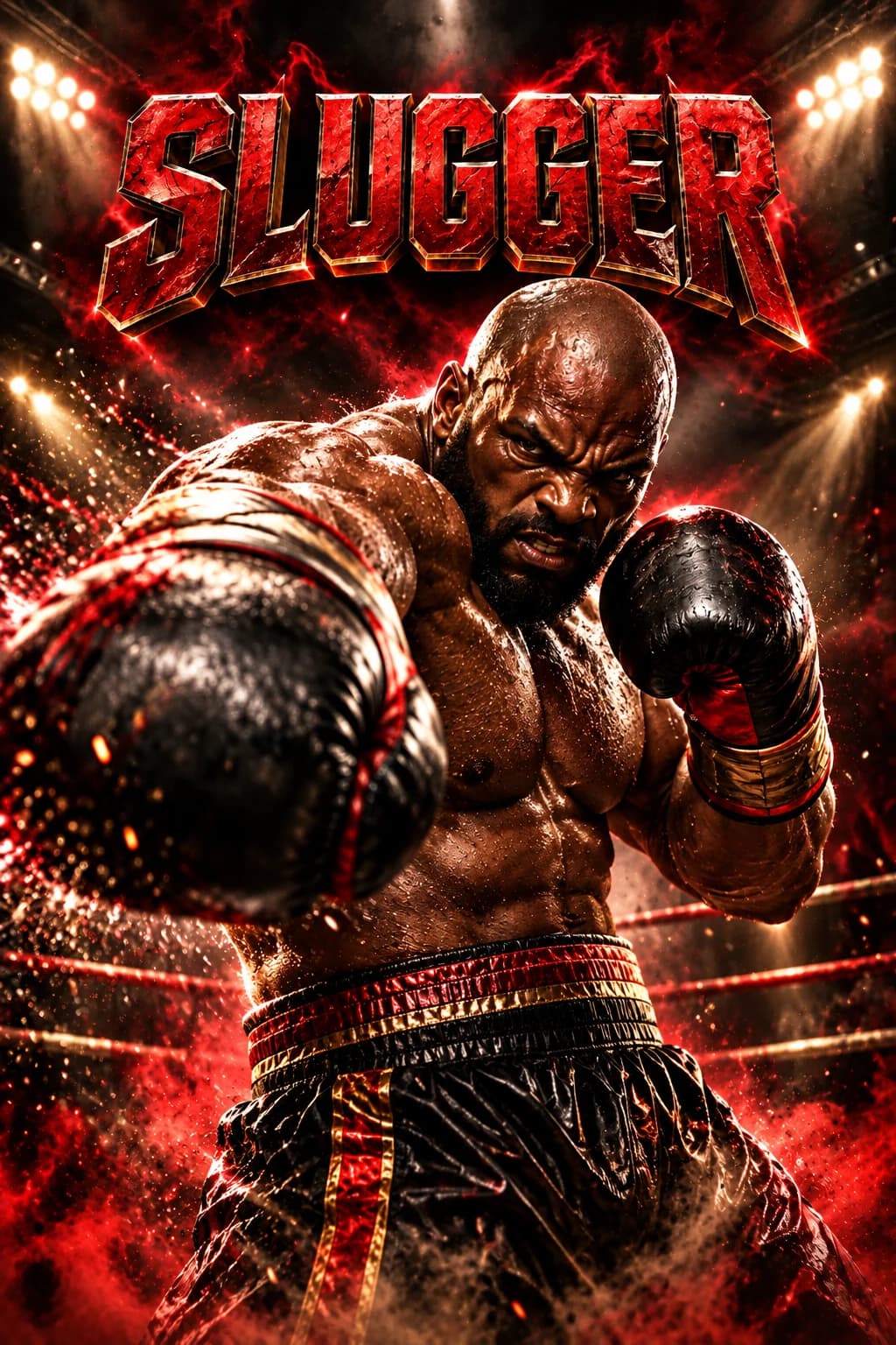 Slugger cinematic boxing style artwork